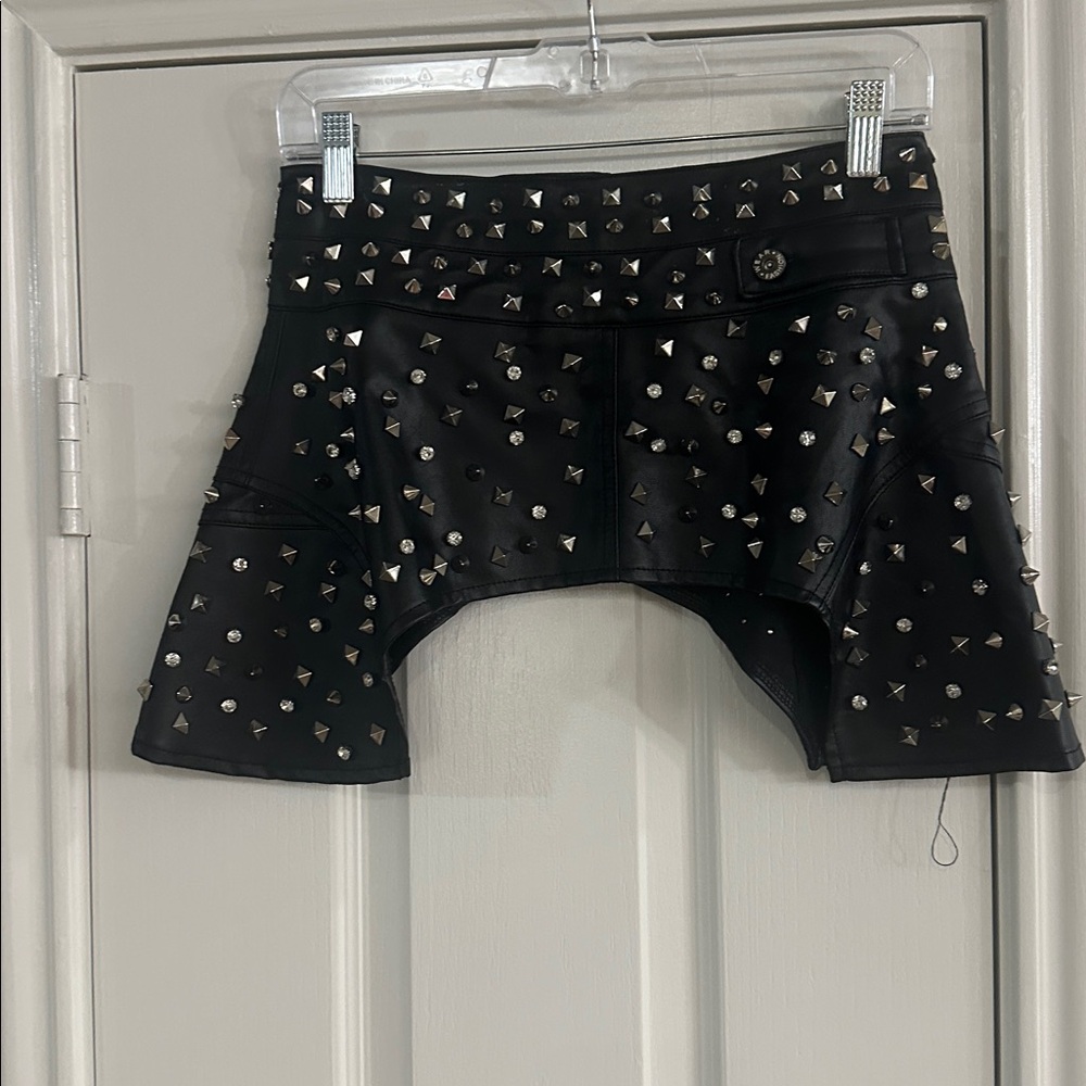 AKIRA Black Studded Mini Skirt - Picture 3 of 5